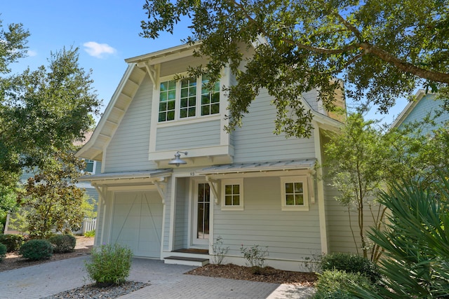 view of front of home featuring a garage