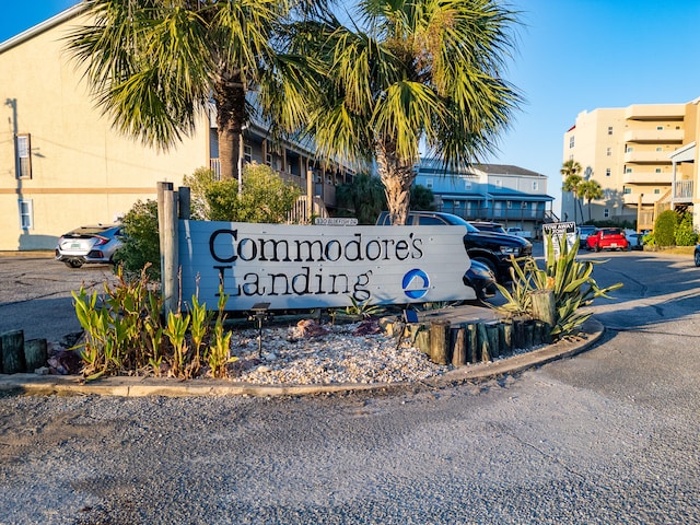 view of community sign