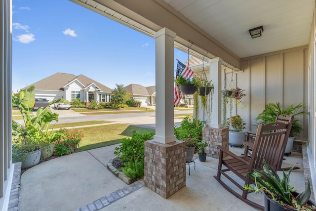 view of patio / terrace with a porch