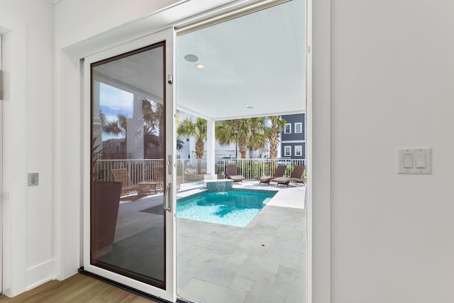 view of pool with a patio area