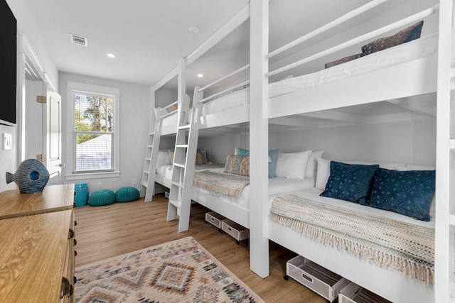 bedroom featuring light wood-type flooring