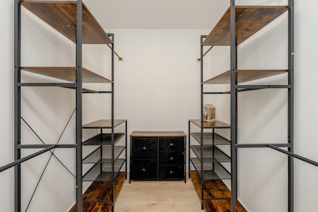 interior space featuring light wood-type flooring