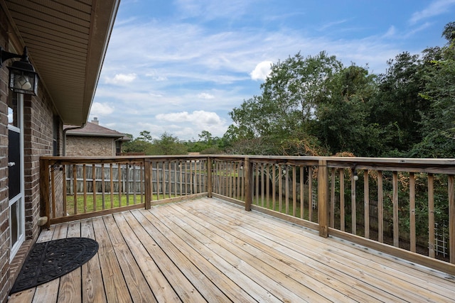 view of wooden deck