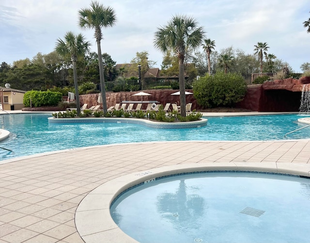 view of pool with a patio