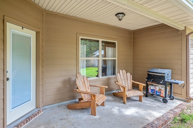 view of patio / terrace with a grill