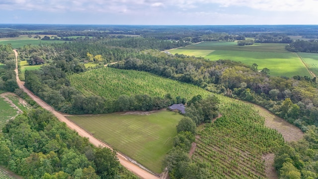 bird's eye view with a rural view