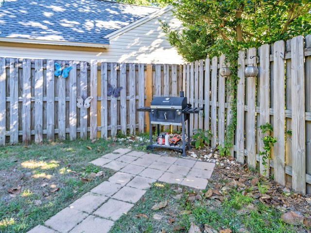 view of patio / terrace featuring area for grilling