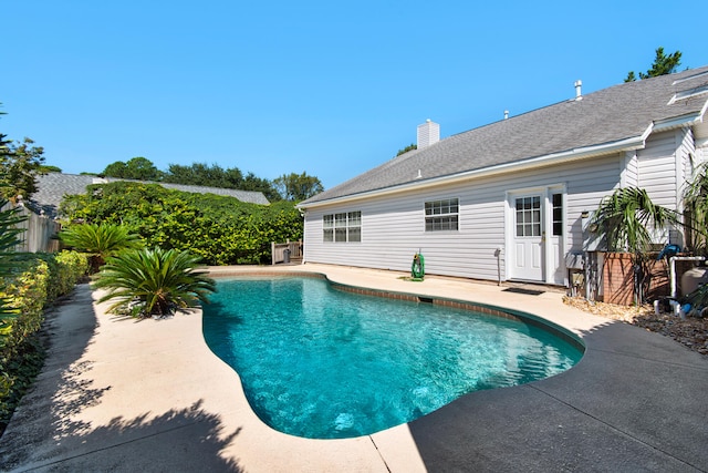 view of pool featuring a patio area