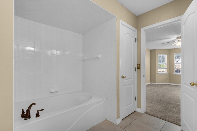 880 Brande Ct, Shalimar, FL 32579 - bathroom with tile patterned flooring, a ceiling fan, and baseboards