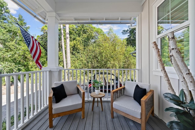 view of sunroom