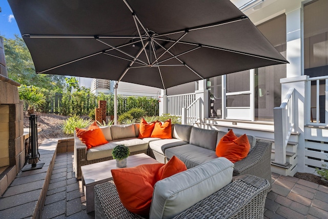 view of patio / terrace featuring outdoor lounge area