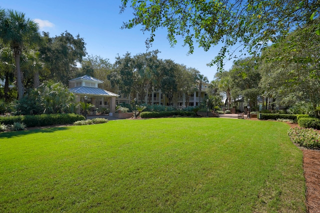 view of yard featuring a gazebo