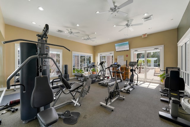 view of exercise room