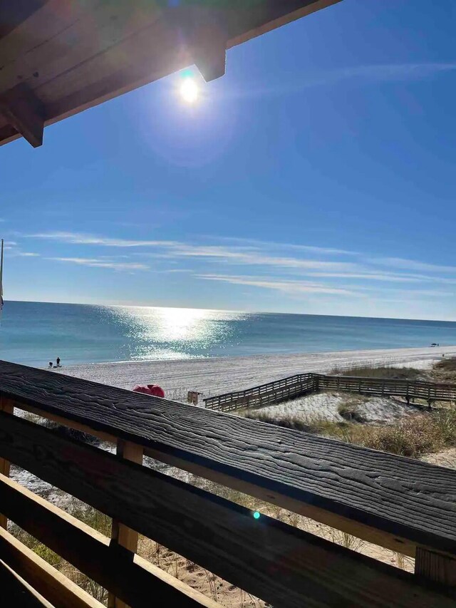 water view featuring a view of the beach