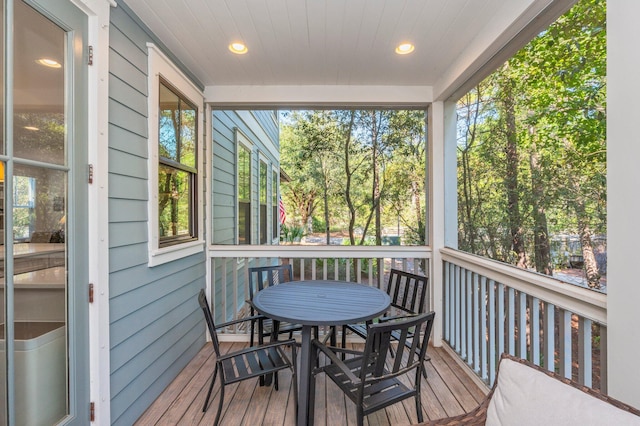 view of sunroom / solarium