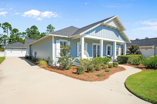 view of front of home featuring covered porch