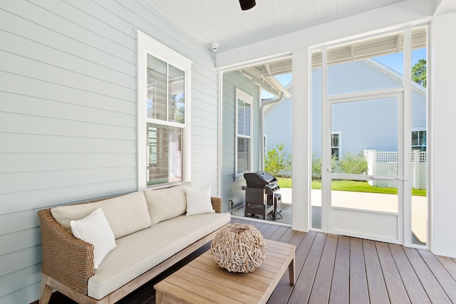 view of sunroom / solarium