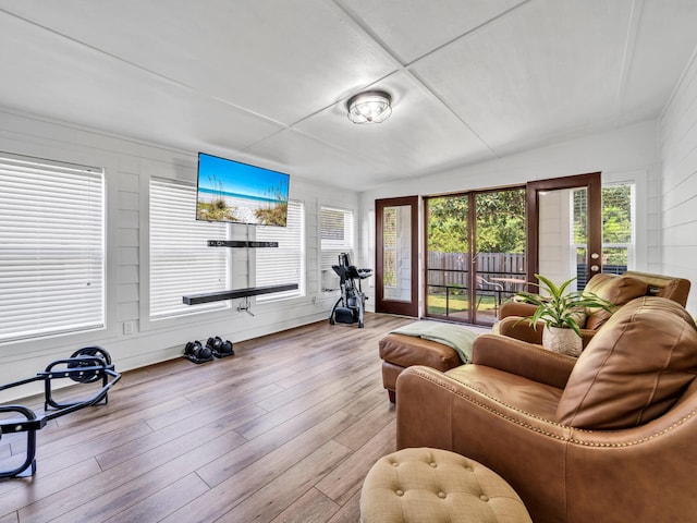 interior space featuring light hardwood / wood-style floors