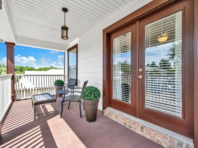 entrance to property with a porch