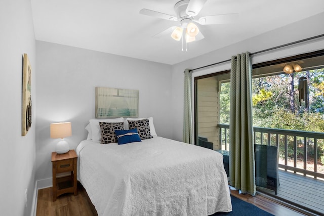 59 N Myrtle Dr Unit 207, Santa Rosa Beach, FL 32459 - bedroom with wood finished floors, multiple windows, baseboards, and a ceiling fan