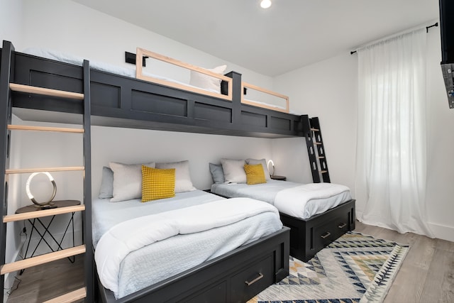 bedroom featuring light hardwood / wood-style flooring