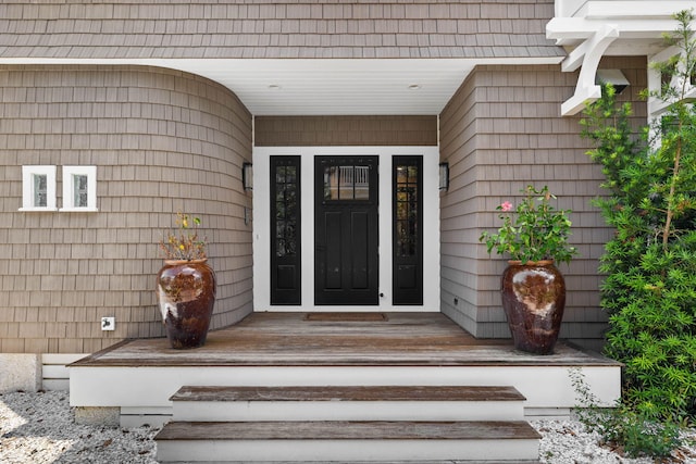 view of doorway to property