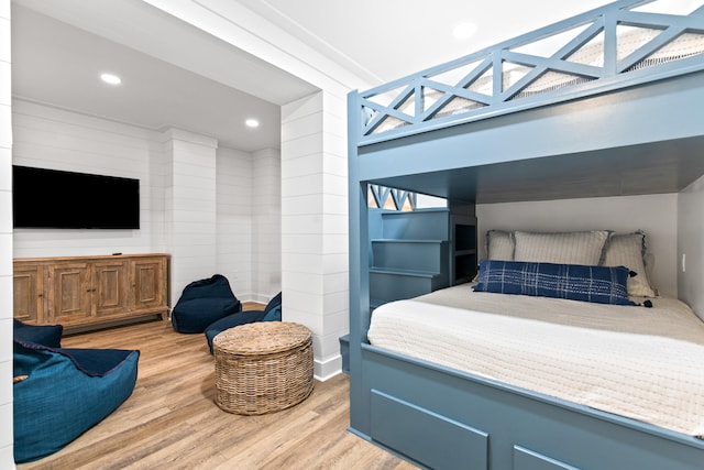 bedroom featuring hardwood / wood-style floors