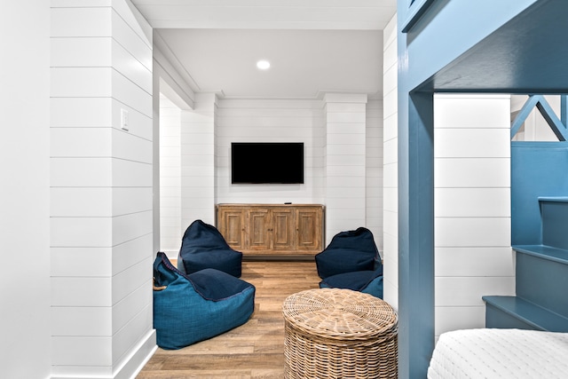 living room featuring hardwood / wood-style flooring