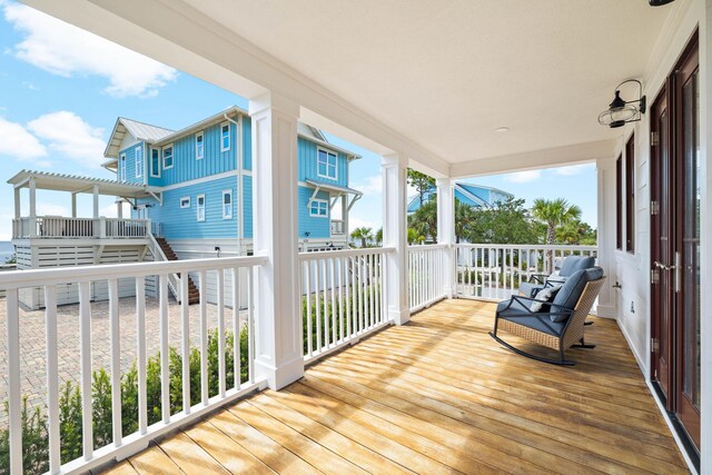 view of wooden deck