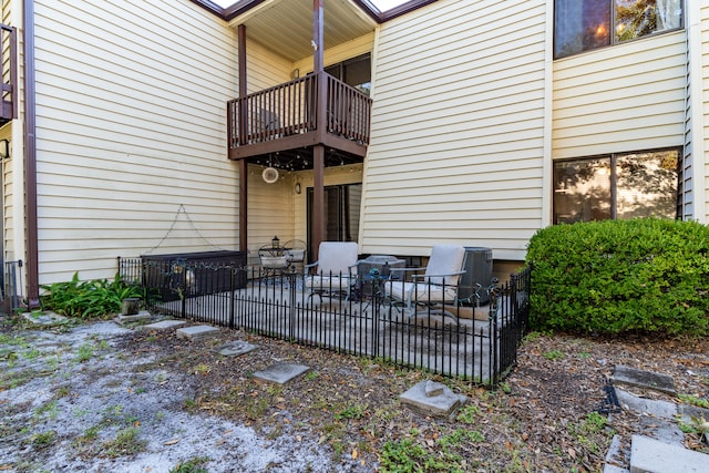 exterior space with a balcony