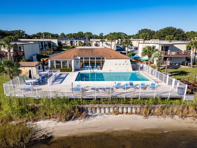 view of pool with a patio area