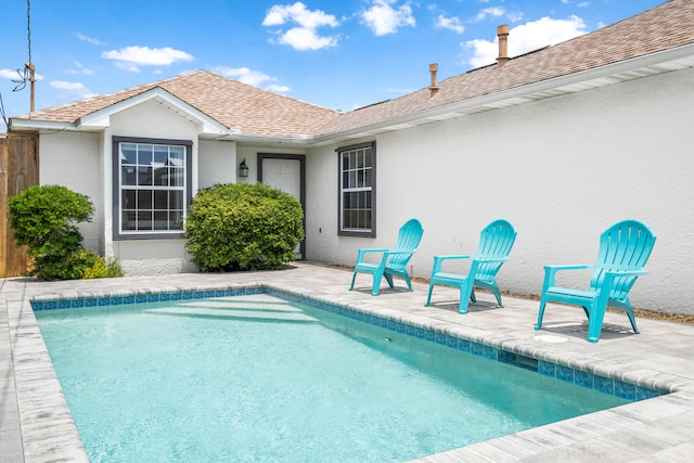 view of pool featuring a patio area