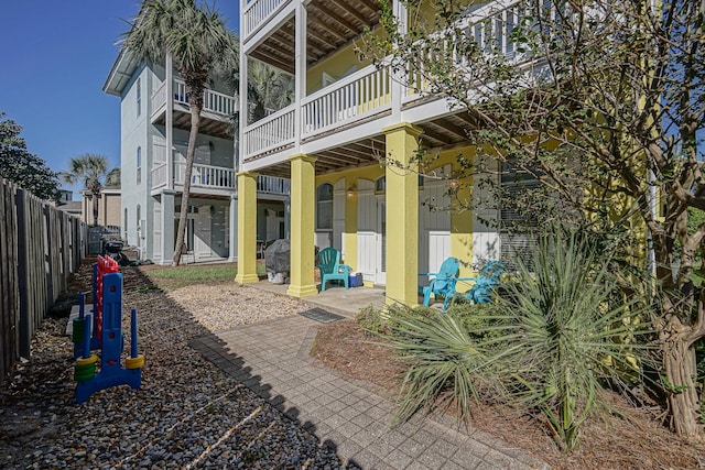 exterior space featuring fence