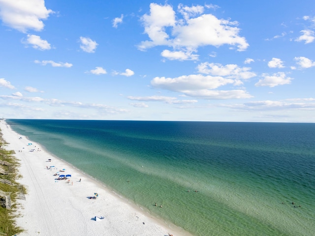 property view of water with a view of the beach