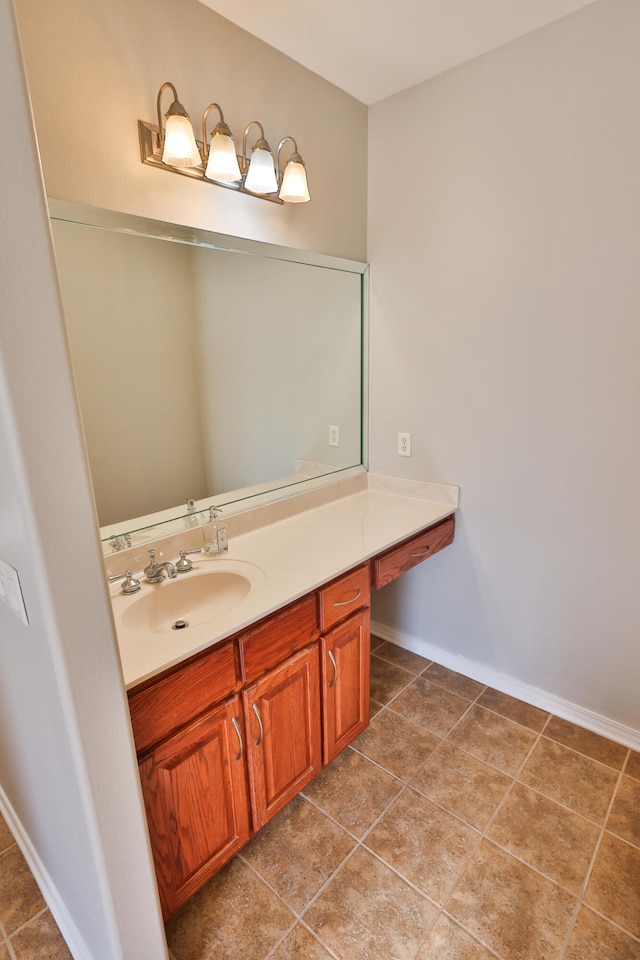 bathroom featuring vanity and tile patterned floors