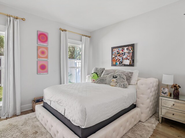 bedroom featuring hardwood / wood-style flooring