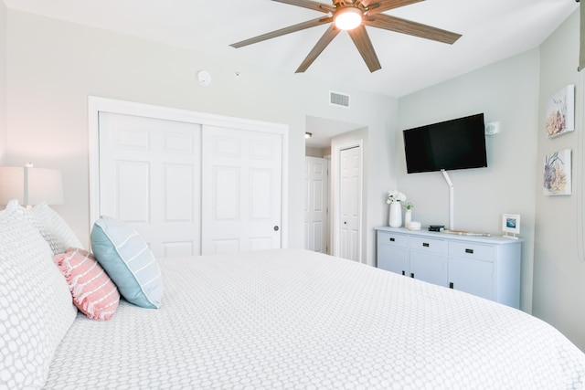 bedroom with ceiling fan