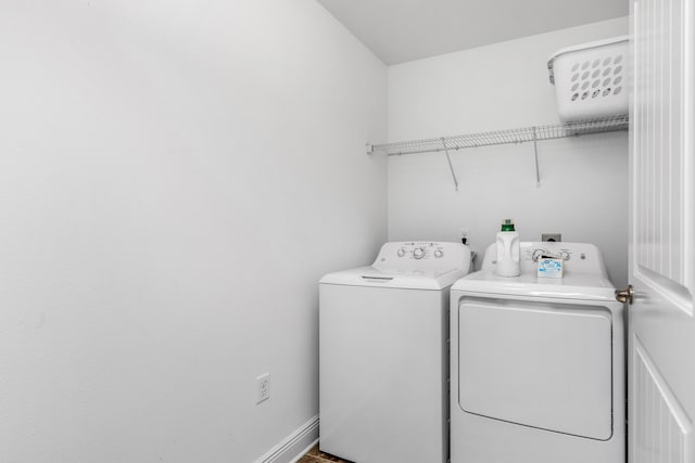 laundry room featuring washer and dryer