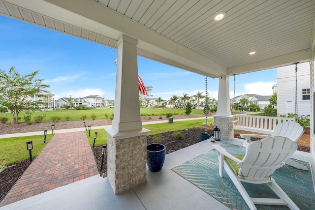 view of patio / terrace with covered porch