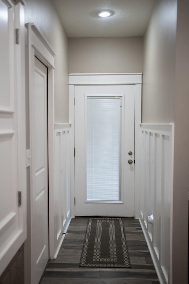 entryway featuring dark hardwood / wood-style floors