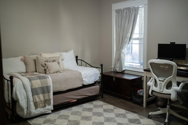 bedroom featuring light hardwood / wood-style floors