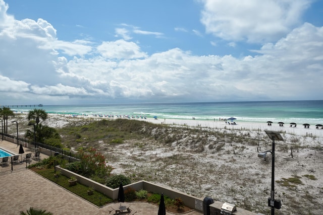 property view of water with a view of the beach