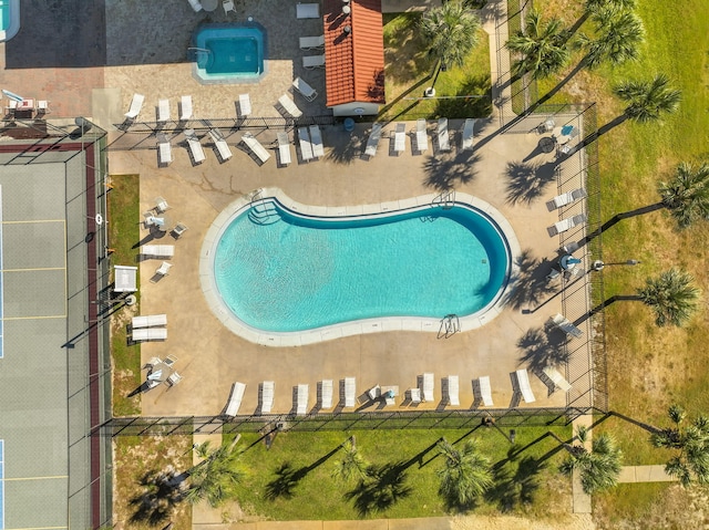 birds eye view of property