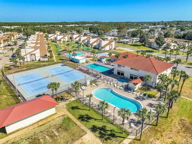 birds eye view of property featuring a residential view