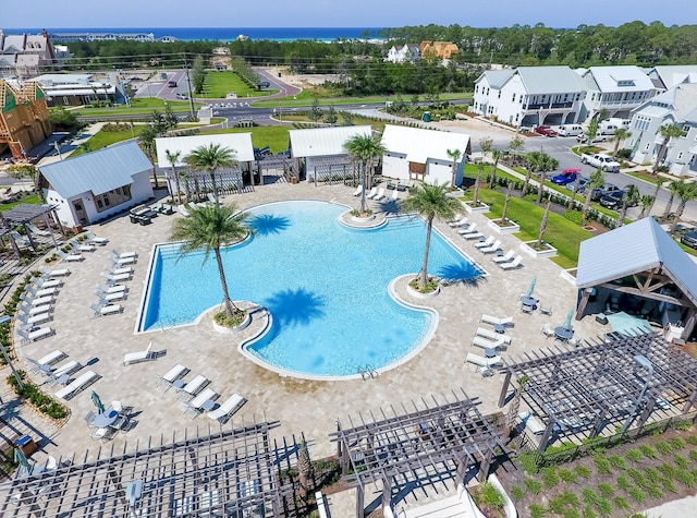 view of pool with a patio area