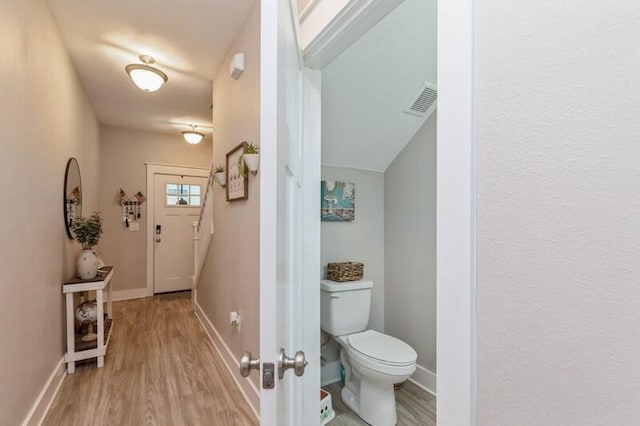 interior space featuring light hardwood / wood-style floors