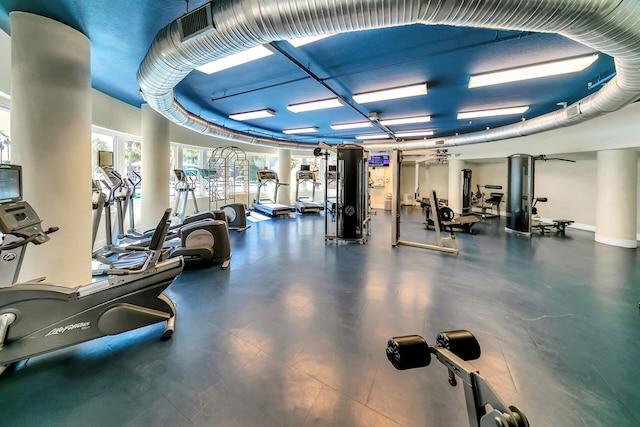 view of workout area
