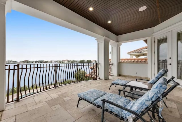 view of patio / terrace featuring a balcony