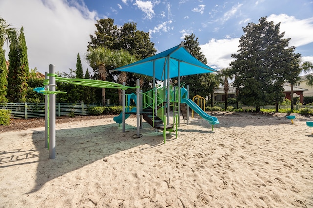 view of jungle gym