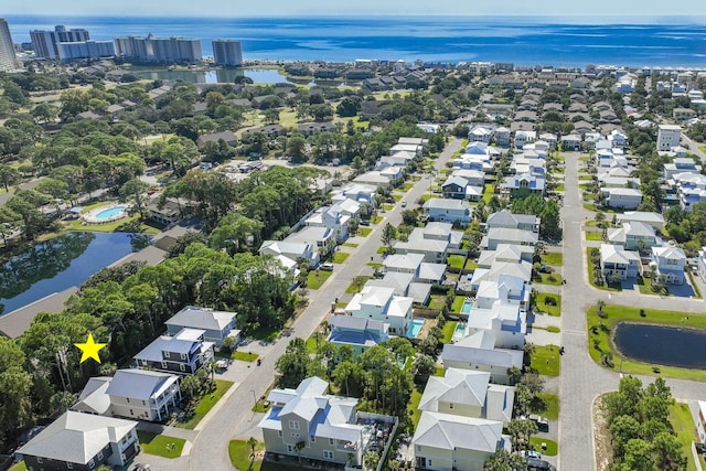 159 Lakeland Dr, Miramar Beach, FL 32550 - aerial view of property's location with a large body of water and nearby suburban area